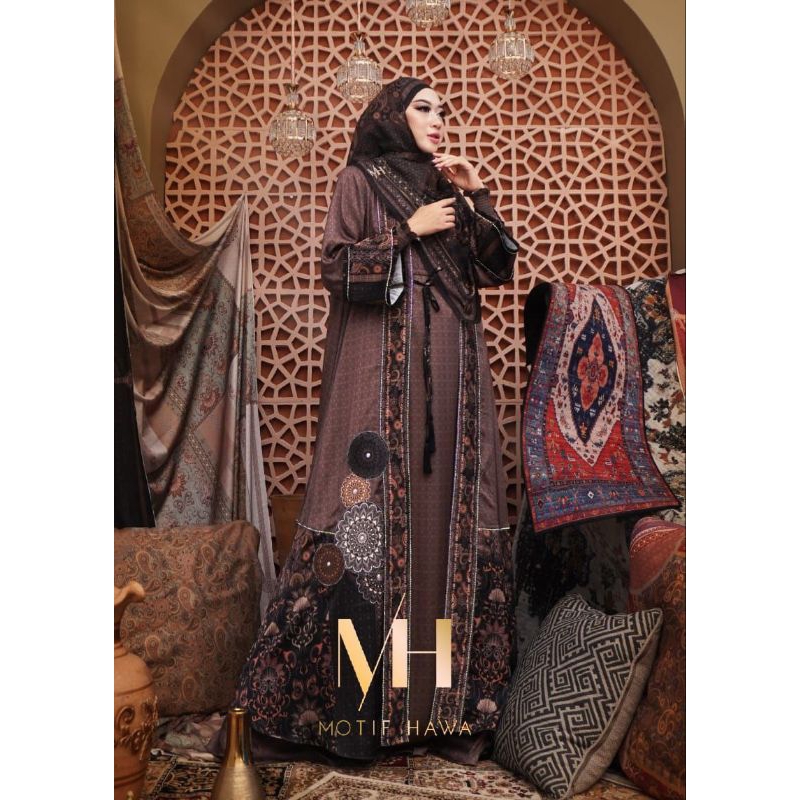 Gamis Arofah series motif hawa ORI 100%