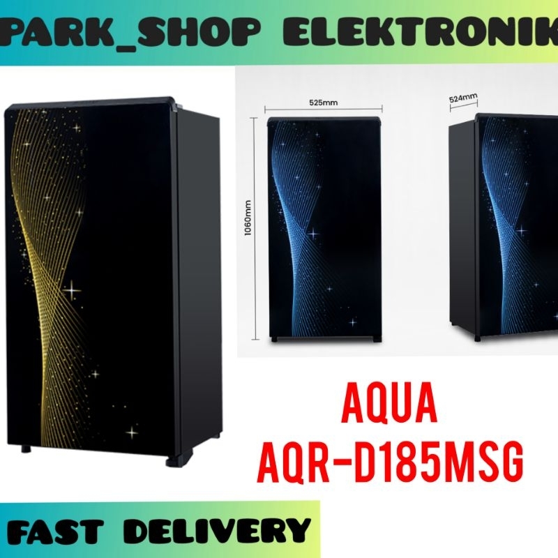 AQUA AQR-D185MSG / KULKAS 1 PINTU AQUA MOTIF CORAK