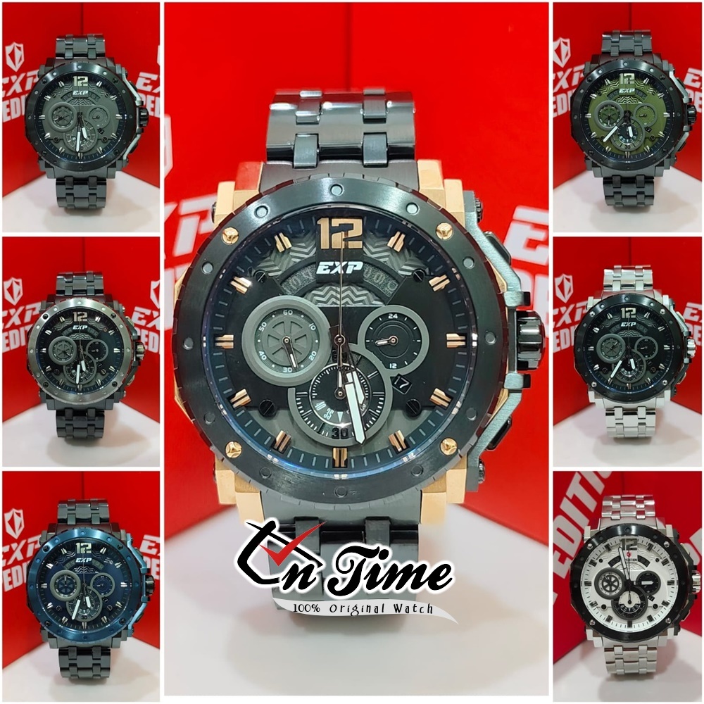 Expedition E 6402 BC Jam Tangan Pria Sport Stainless Rantai Original