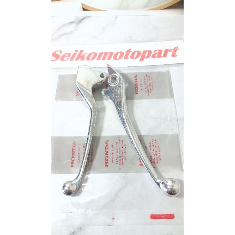 Handle Rem Satu Set Kiri Kanan (Silver) Motor HONDA BEAT KARBU, VARIO KARBU, BEAT ESP, POP Non CBS