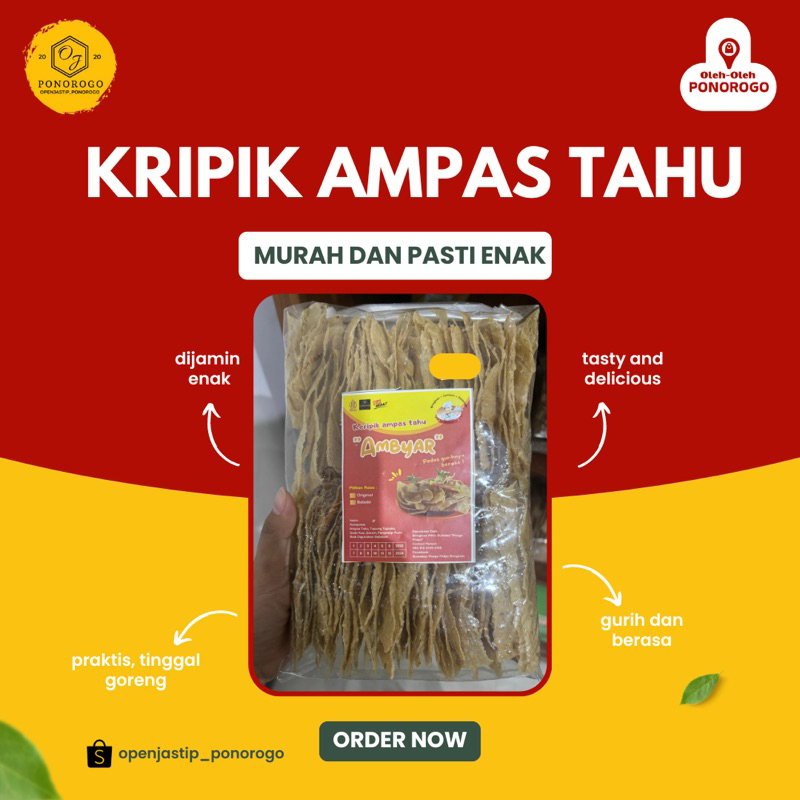 

KERIPIK AMPAS TAHU enak, gurih dan berasa