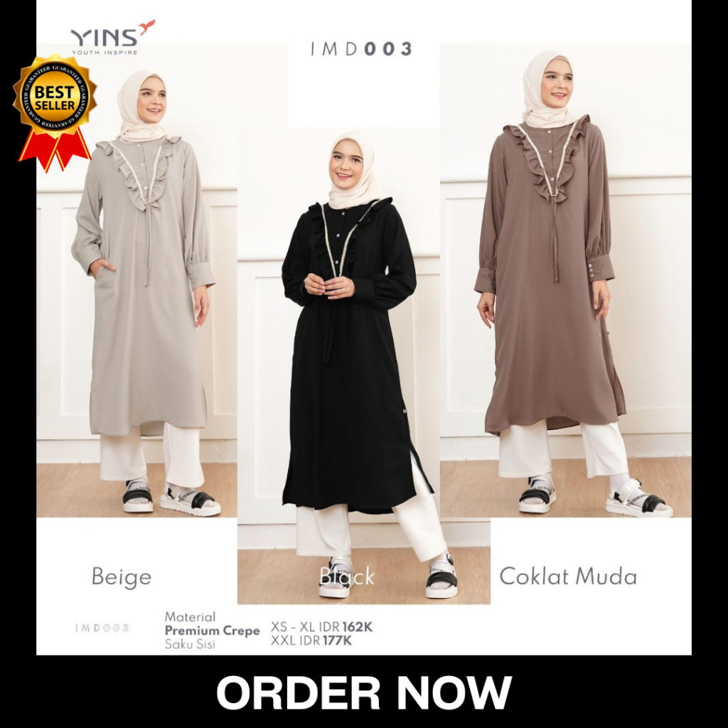 IMD 003 Atasan Mini Dress Muslim Wanita
