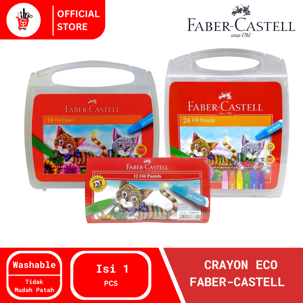 

Oil Pastel | Krayon | Crayon Faber-Castell ECO12, 18, 24 Warna (1 PCS)