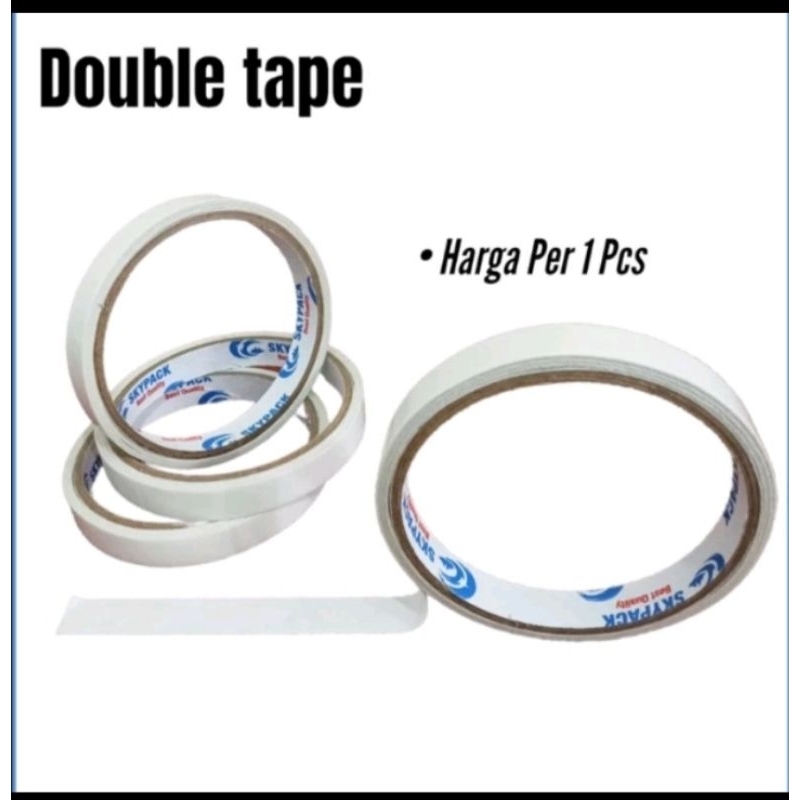 

ISOLASI LAKBAN DOUBLE TAPE SKY UKURAN 1,1cm x5yard