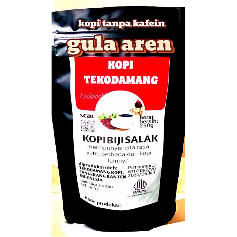 

kopi biji salak gula aren tekodamang