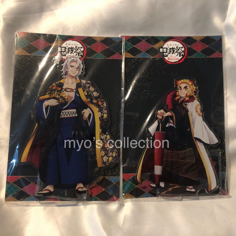 original sealed Akrilik stand Kimetsu no Yaiba - Uzui Tengen & Rengoku Kyojuro