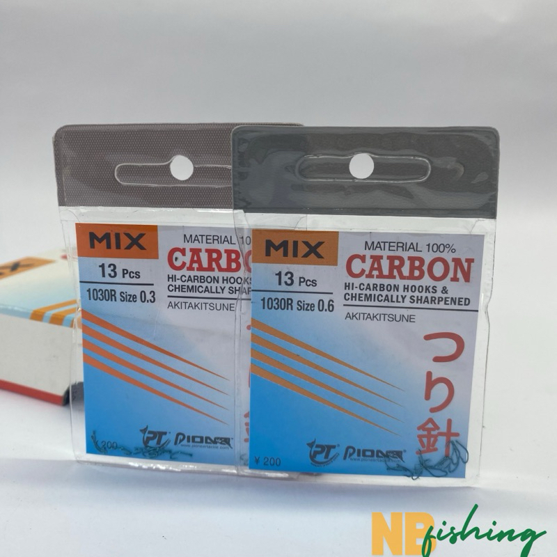 Kail Mix Carbon 1030R Akitakitsune ukuran 0.1 Sampai 0.8 (Lubang)