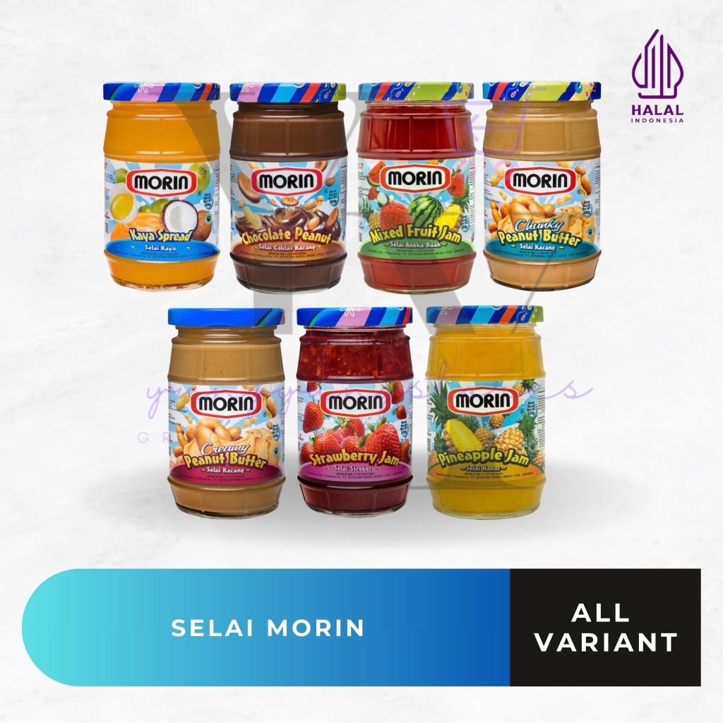 Morin Selai Jam Strawberry / Cokelat Kacang / Nanas / Mixed Fruits / Kaya Spread 300 / 330 gram