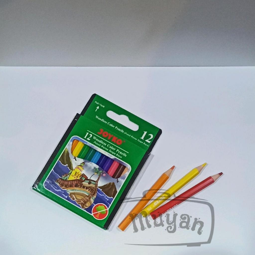 

Pensil Warna Joyko Pendek 12 warna CP-107 / Joyko Colour Pencil 12 Colours