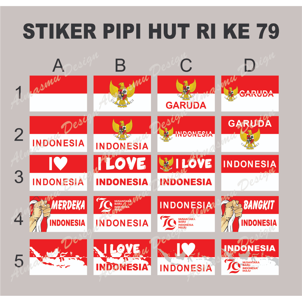 

Stiker Pipi HUT RI