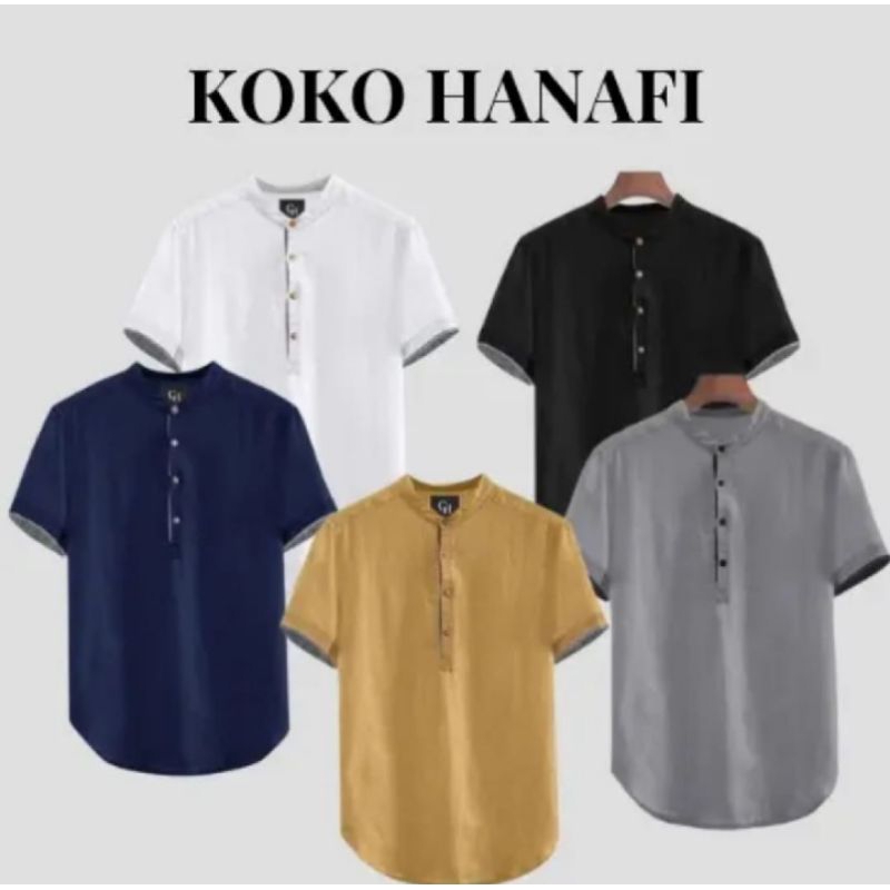 baju kurta remaja/baju koko hanafi anak sd-smp/baju anak laki-laki/baju lengan pendek putih termurah