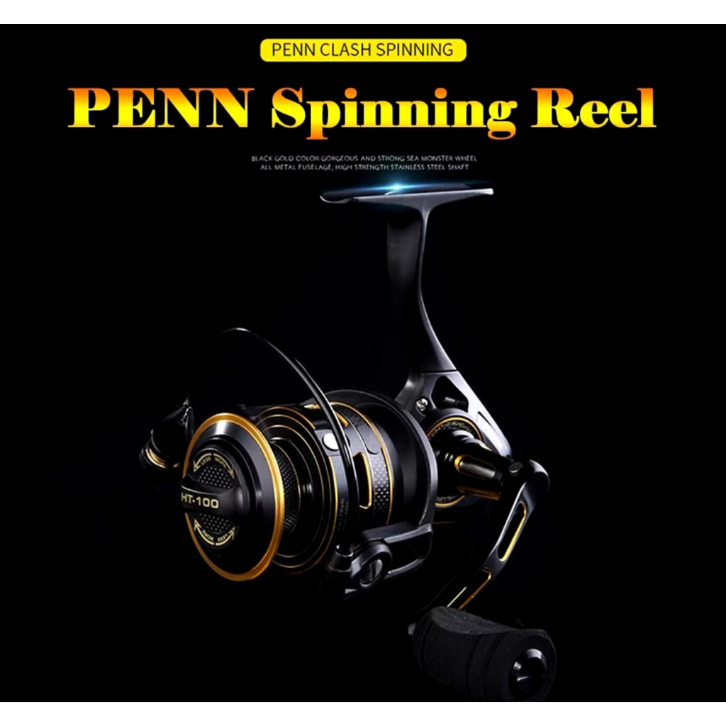 Reel Penn CLASH spinning Casting  5000 6000 full Metal Body Ringan