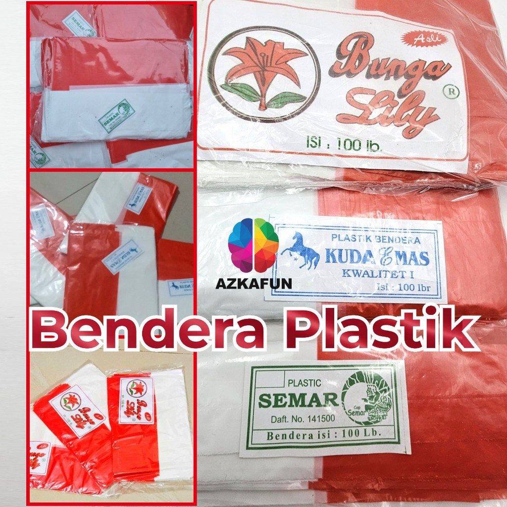 Bendera Plastik Indonesia - bendera plastik merah putih