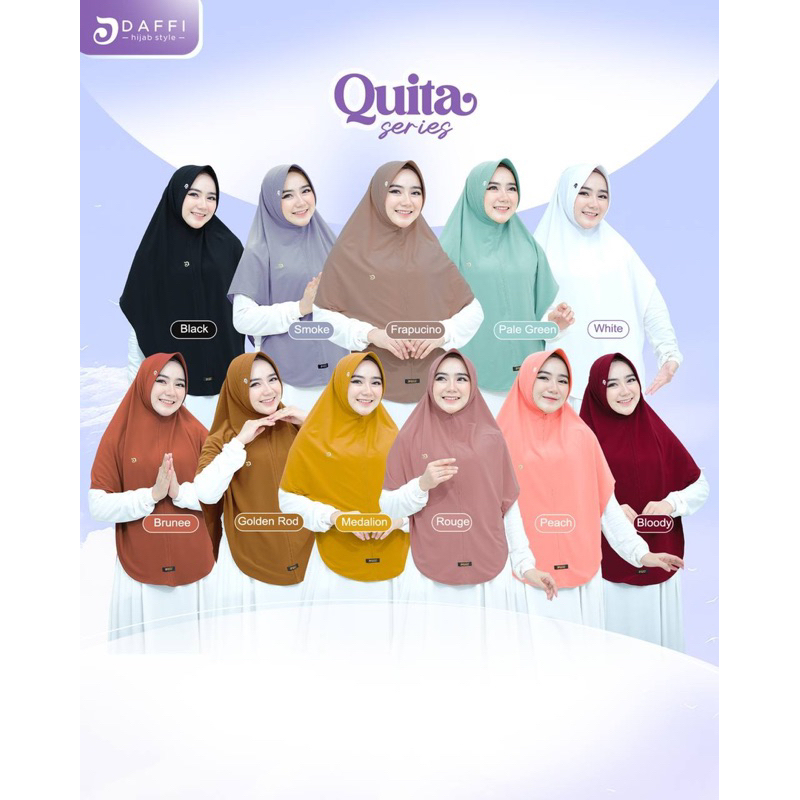 Quita Series by Daffi Hijab/hijab syari/hijab jumbo/hijab instant