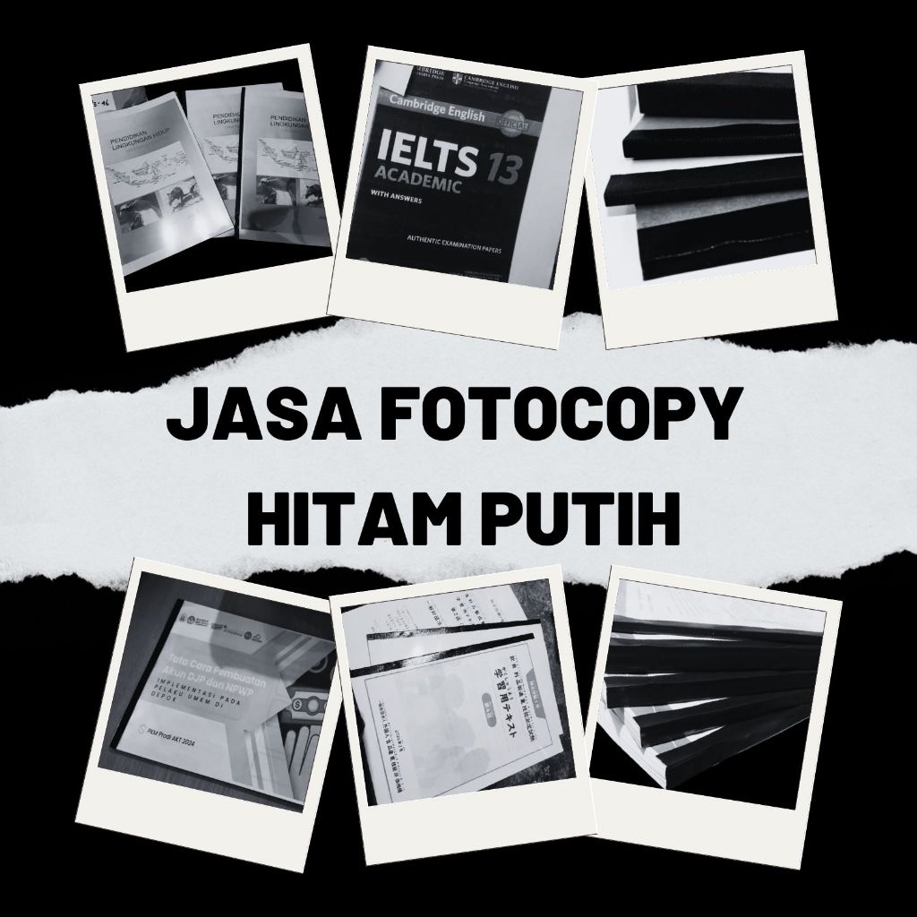 

Jasa PRINT hitam putih / FOTOCOPY BW HITAM PUTIH