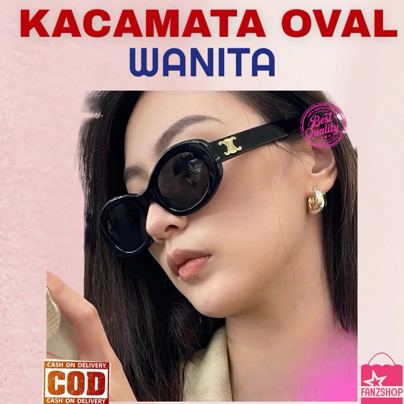 PROMO KACAMATA OVAL KACAMATA HITAM MODEL KOREA