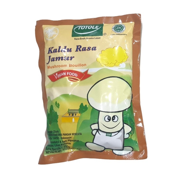 

Kaldu penyedap penambah rasa jamur halal Vegetarian Granulated Mushroom Bouillon TOTOLE 200 Gram