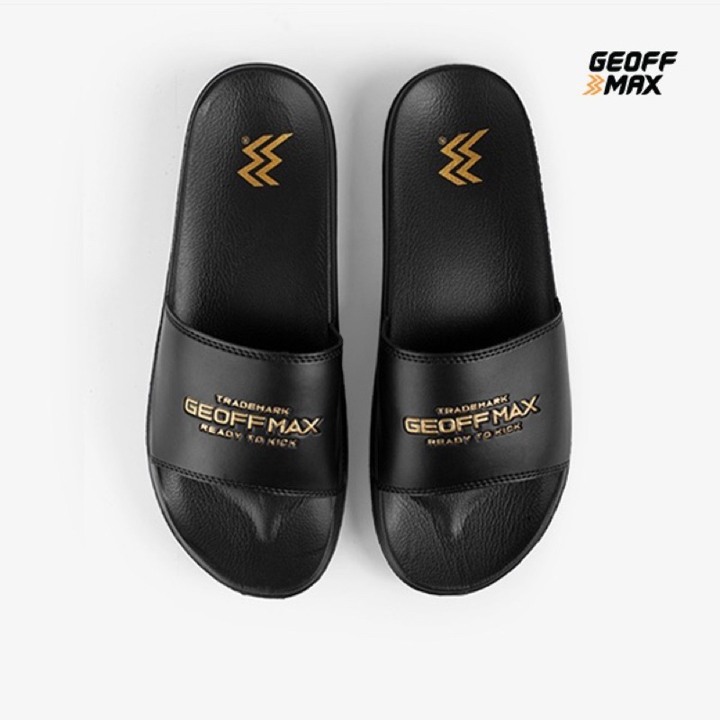 Geoff Max - Wigora Black | Sandal Pria Wanita Sendal Slop Slipper Anti Licin