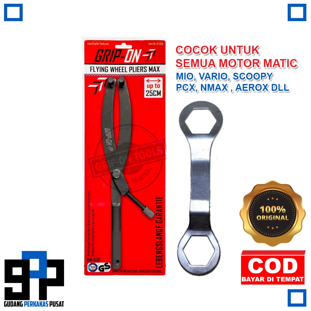 Paket Set PROMO Kunci CVT Flywheel Treker CVT 39x41 Kunci Service CVT 39 x 41 Tahanan Mangkok CVT
