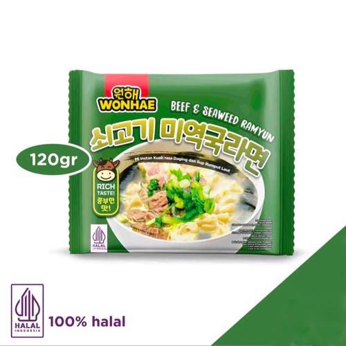 

wonhae mi instan beef & seaweed ramyun 120gr