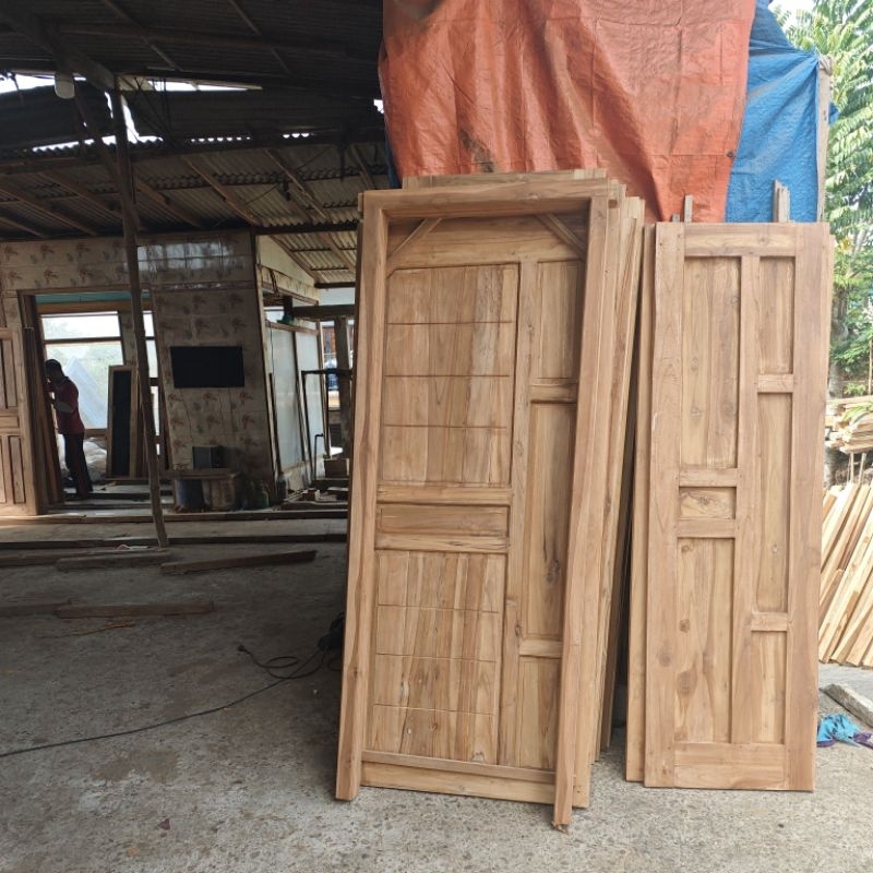 pintu plus kusen kayu jati