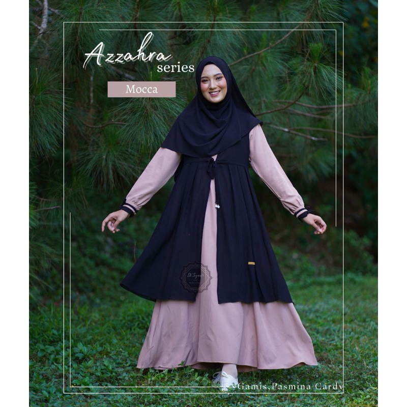 SV SYARI | AZZAHRA SERIES GAMIS DRESS SET PASMINA WANITA MUSLIMAH SYARI