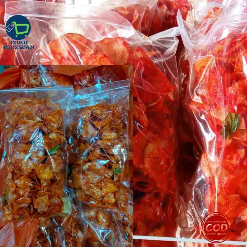 

KRIPIK SINGKONG BUMBU RUJAK DAN BALADO KEMASAN POUCH 500g gurih renyah dijamin enak