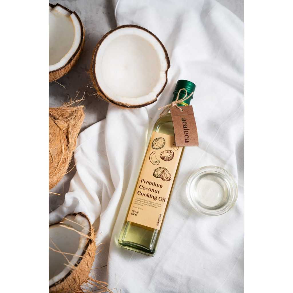 

ACALOCA PREMIUM COCONUT COOKING OIL 500ML ,KEMASAN BOTOL BELING