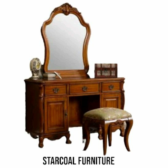 meja rias custom mewah jati furniture jepara