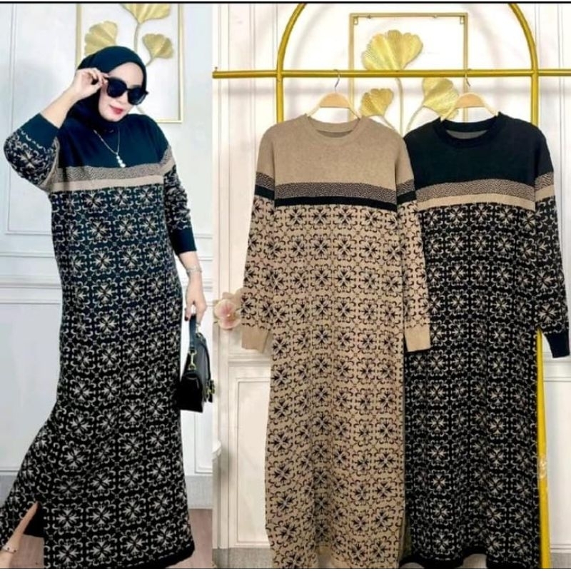 gamis rajut improt/ gamis rajut wanita/gamis rajut ternyaman/gamis rajut simpel