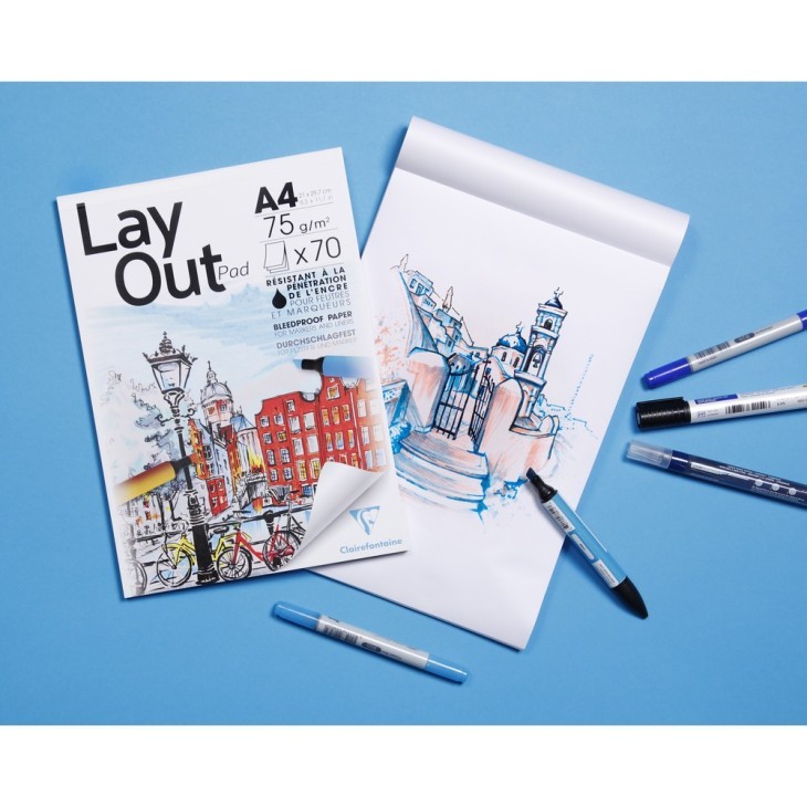 

Clairefontaine Layout Pad Marker Paper Illustration Extra White