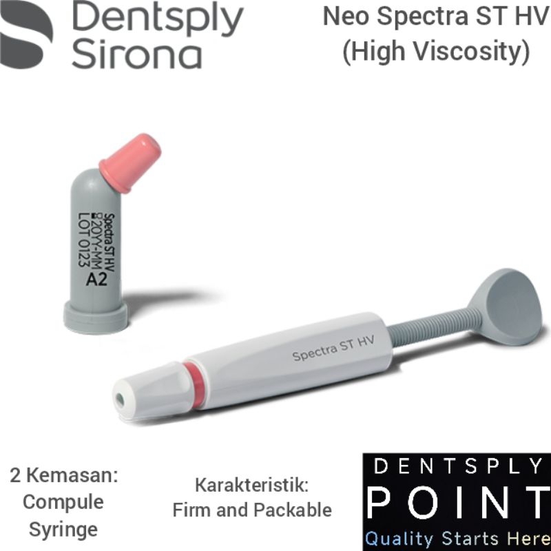 ORIGINAL Dentsply Neo Spectra ST Syringe and Compule - Nep Spectra LV NeoSpectra HV Effect