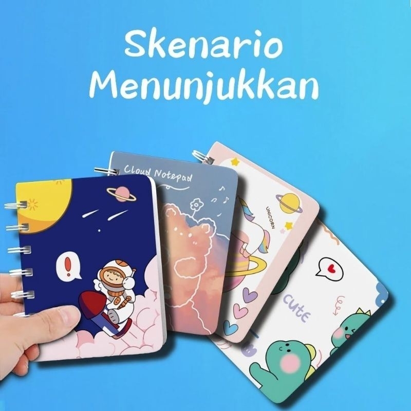

TAFBABY - Notebook A7 Buku Kecil Catatan Scrapbook Mini Buku Notes Kecil Alat Tulis
