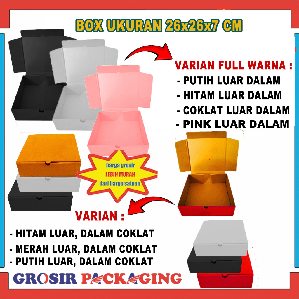 

Box 26x26x7cm /Box Hampers/Kotak Kado/Kardus/Box Nasi