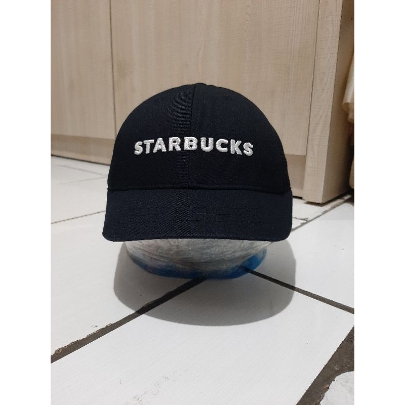 topi Starbucks visor pendek trucker second