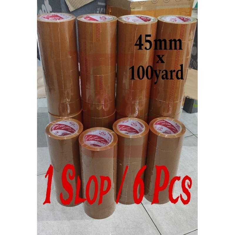 

Lakban Coklat 1Slop isi 6 Pcs 100yard