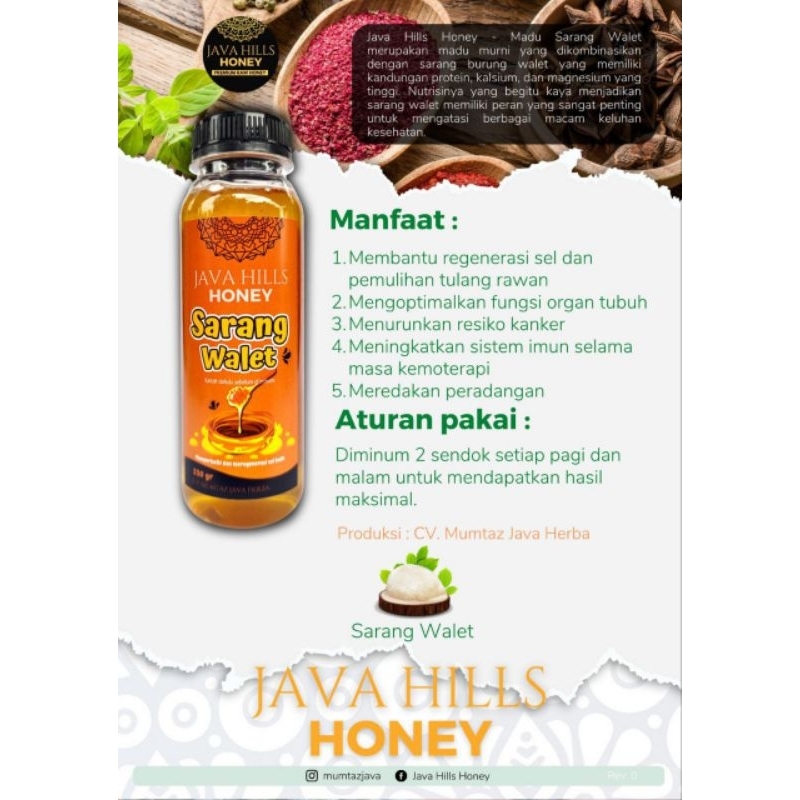 

Madu sarang walet java hills honey