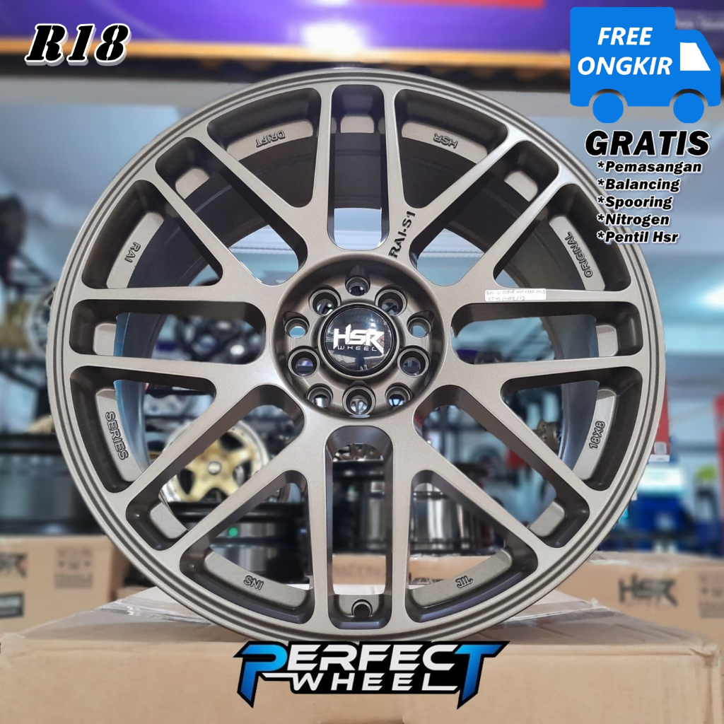 Velg Mobil FT86 R17 HSR Rai-S1 Velg Racing R17 Buat Innova Expander New Xenia