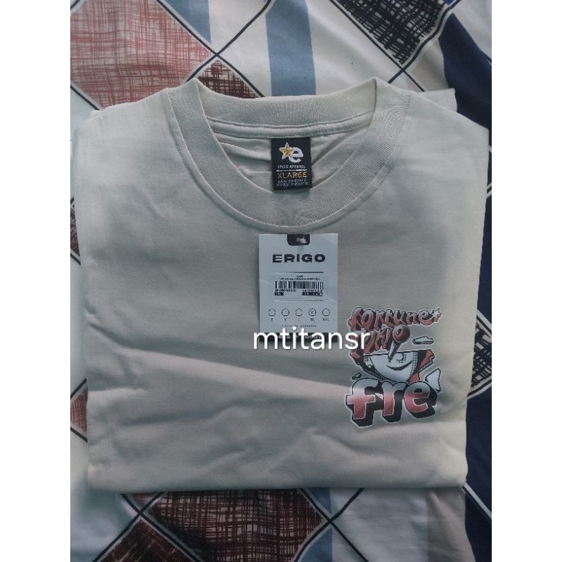 T-Shirt Erigo Oversize x Freya JKT48 Fortune Tokyo - Almond Milk