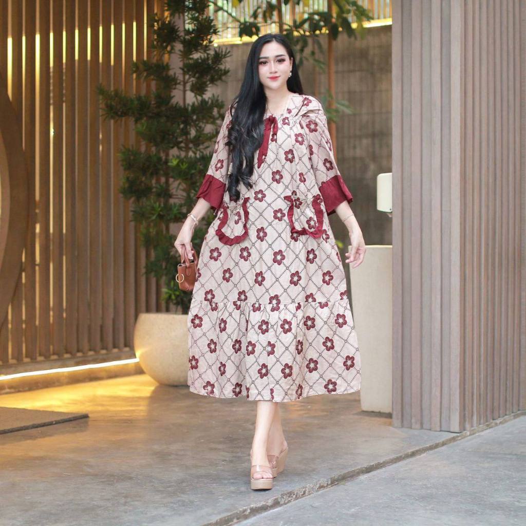 DRESS LALISA DASTER RAYON PREMIUM JUMBO DASTER PANJANG  DASTER REMPEL RAYON PREMIUM