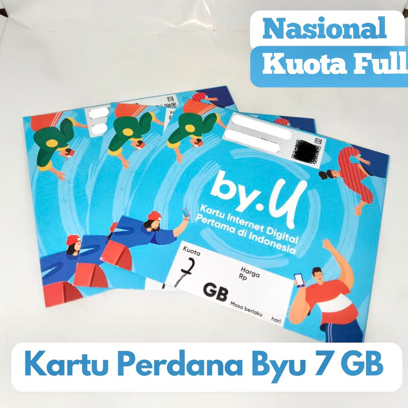 Byu Telkomsel Kartu Perdana Kuota 3GB Paket Data Internet Kuota Nasional
