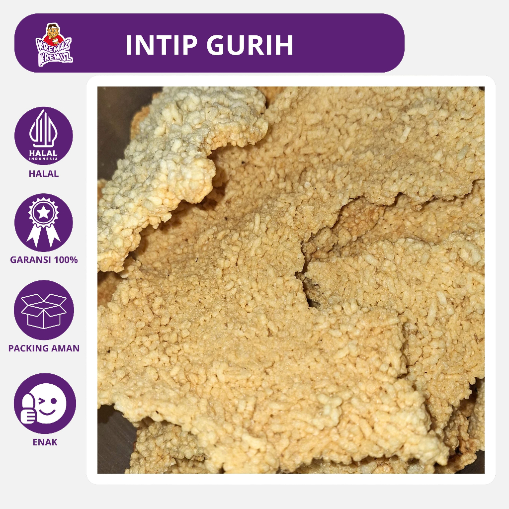 

INTIP KERAK NASI GURIH ASIN RENYAH 250gr