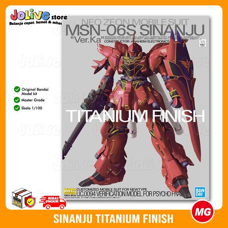 MG SINANJU TITANIUM FINISH MASTER GRADE 1/100 Original Bandai Gunpla Gundam Model Kit