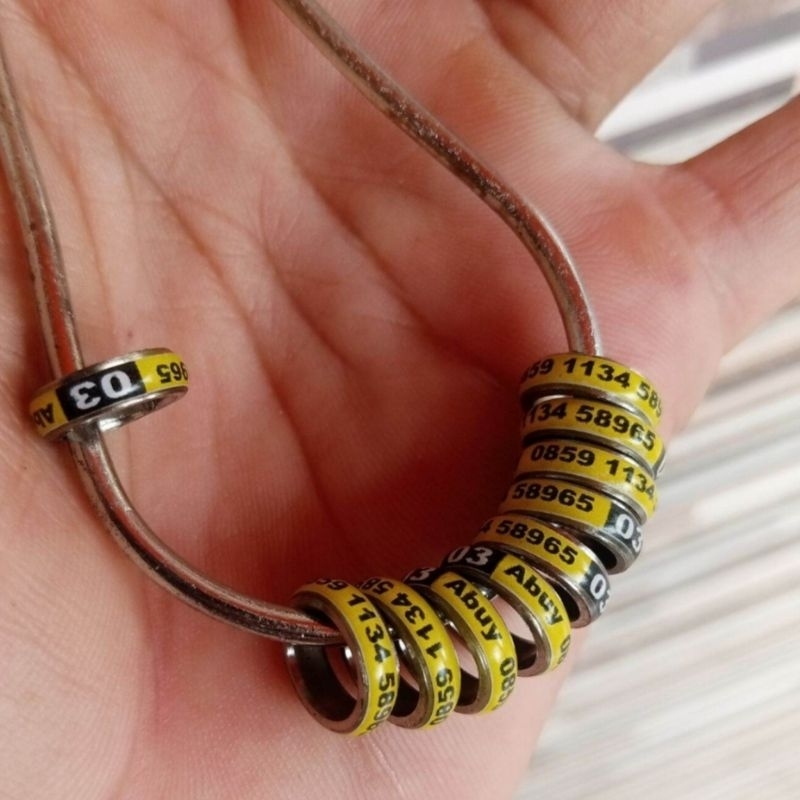 Ring merpati baja slim / pendamping isi 10 Bisa requst nama