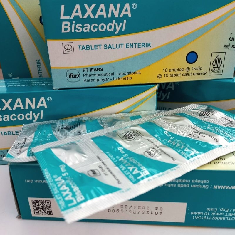 Laxana Bisacodyl 5mg - Obat Pencahar | Laxana Tablet - Obat Pelancar Bab