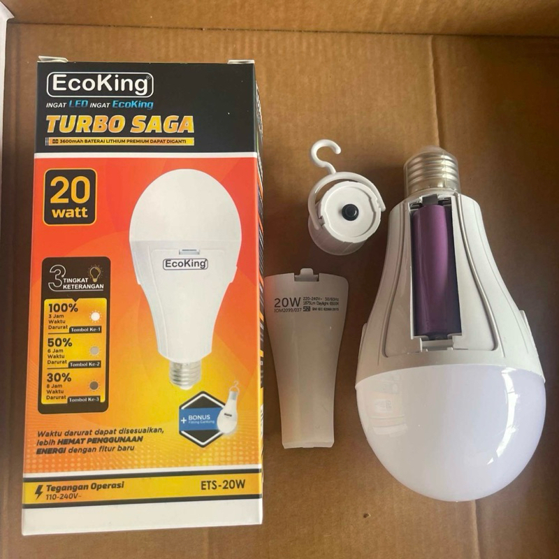 lampu magic ecoking 20w ac/dc lampu emergency led 20w