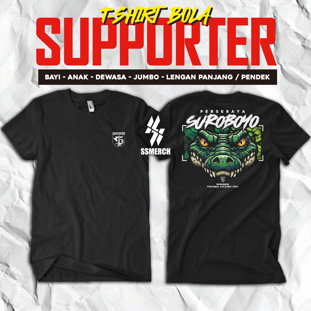 Kaos Persebaya - Kaos Supporter /Surabaya Fans/Kaos distro Persebaya/Kaos Bonek (PSBY3)