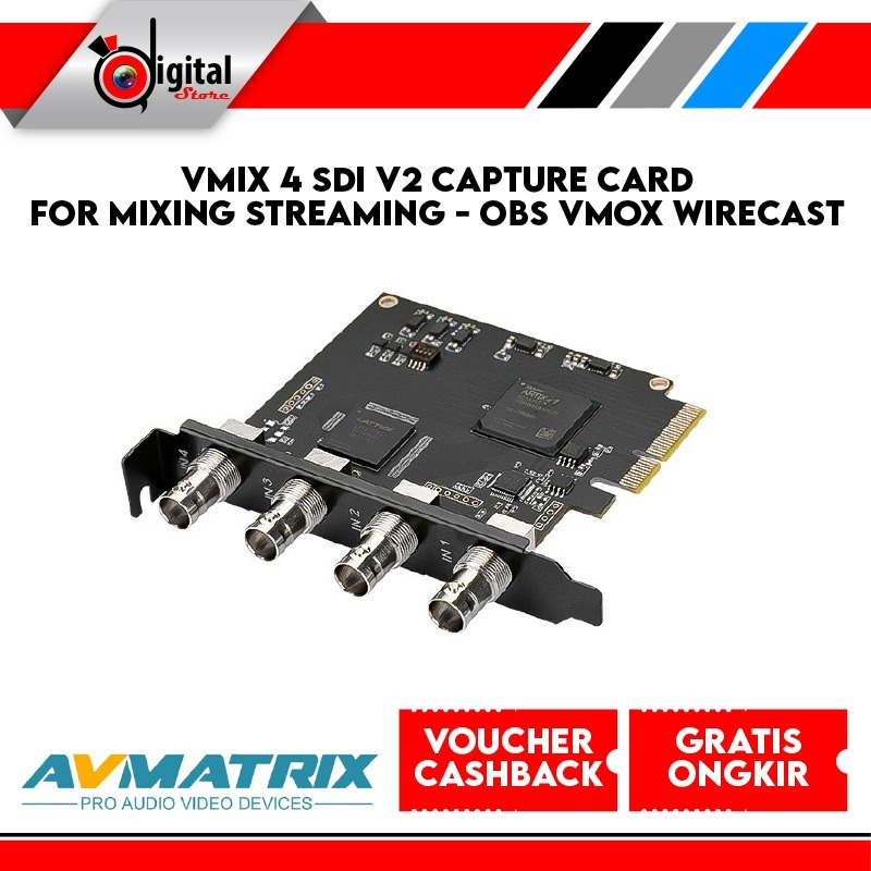 VMIX 4 SDI V2 Capture Card For Mixing Streaming - OBS VMOX Wirecast