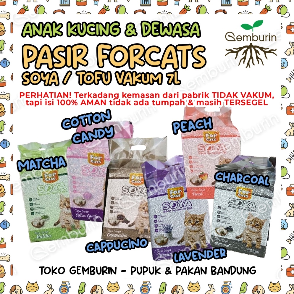 KODE K99E Forcats Soya Pasir Kucing Tofu Gumpal Wangi Bagus 7L  Marble Pets Tofu Gumpal 7L For Cats 