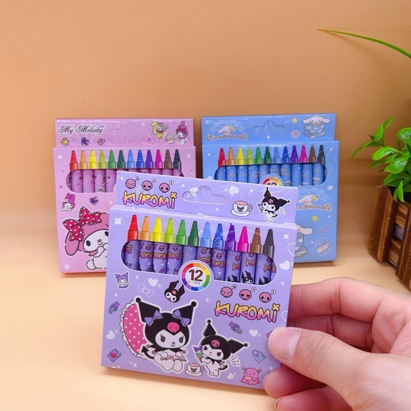 

CRAYON MINI SANRIO CRAYON KUROMI CRAYON MELODI CATYON ISI 12